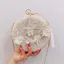 Chic / Beautiful Beige Clutch Bags 2019 3D Lace Pearl Tassel Accessories