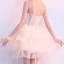 Schöne Champagner Cocktailkleider 2019 Ballkleid Bandeau Ärmellos Applikationen Spitze Strass Kurze Fallende Rüsche Rückenfreies Festliche Kleider
