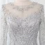 Haut de Gamme Gris Transparentes Robe De Soirée 2019 Trompette / Sirène Encolure Dégagée Manches Longues Paillettes Perlage Train De Balayage Robe De Ceremonie