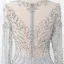 Haut de Gamme Gris Transparentes Robe De Soirée 2019 Trompette / Sirène Encolure Dégagée Manches Longues Paillettes Perlage Train De Balayage Robe De Ceremonie