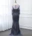 Luxury / Gorgeous Gold See-through Evening Dresses  2019 Trumpet / Mermaid Scoop Neck 3/4 Sleeve Beading Tassel Floor-Length / Long Formal Dresses