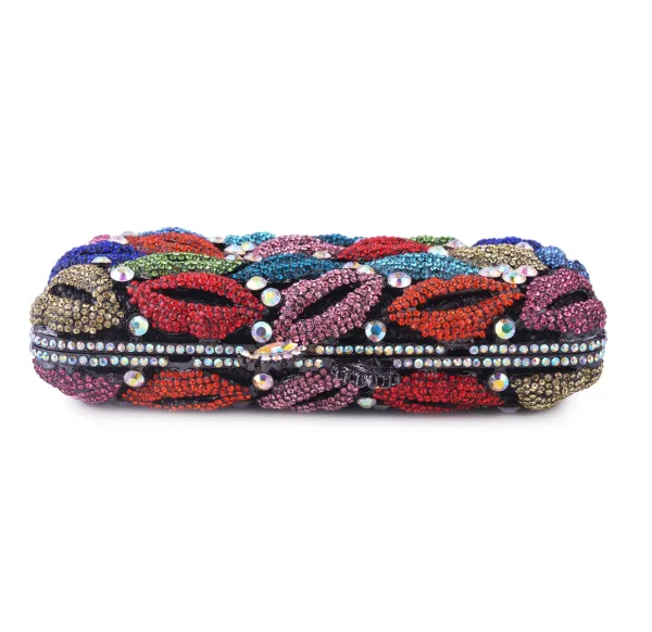 Chic / Beautiful Multi-Colors Glitter Rhinestone Metal Prom Clutch Bags 2022
