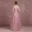 Modern / Fashion Candy Pink Evening Dresses  2018 A-Line / Princess Amazing / Unique V-Neck Sleeveless Appliques Lace Rhinestone Sash Floor-Length / Long Backless Formal Dresses