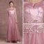 Modern / Fashion Candy Pink Evening Dresses  2018 A-Line / Princess Amazing / Unique V-Neck Sleeveless Appliques Lace Rhinestone Sash Floor-Length / Long Backless Formal Dresses