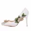 Fashion Beige Embroidered Prom Pumps High Heels 2025 9 cm Stiletto Heels Pointed Toe Pumps