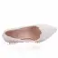 Elegante Witte Parel Kant Bloem Bruidsschoenen 2025 9 cm Naaldhakken / Stiletto Spitse Neus Huwelijk Pumps Hoge Hakken
