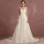 Élégant Ivoire Robe De Mariée 2018 Princesse épaules Sans Manches Dos Nu Appliques En Dentelle Train De Balayage