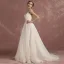 Élégant Ivoire Robe De Mariée 2018 Princesse épaules Sans Manches Dos Nu Appliques En Dentelle Train De Balayage