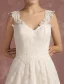 Élégant Ivoire Robe De Mariée 2018 Princesse épaules Sans Manches Dos Nu Appliques En Dentelle Train De Balayage
