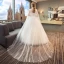 Discount Ivory Wedding Dresses 2018 Ball Gown Scoop Neck Sleeveless Backless Appliques Lace Beading Pearl Sequins Ruffle Watteau Train