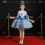 Chic / Beautiful Sky Blue Flower Girl Dresses 2019 Ball Gown V-Neck Sleeveless Appliques Flower Pearl Sequins Short Cascading Ruffles Wedding Party Dresses