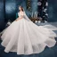 Best Ivory Wedding Dresses 2019 Ball Gown Off-The-Shoulder Short Sleeve Backless Glitter Tulle Chapel Train Ruffle