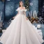 Best Ivory Wedding Dresses 2019 Ball Gown Off-The-Shoulder Short Sleeve Backless Glitter Tulle Chapel Train Ruffle