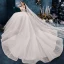 Best Ivory Wedding Dresses 2019 Ball Gown Off-The-Shoulder Short Sleeve Backless Glitter Tulle Chapel Train Ruffle
