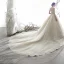 Meilleur Champagne Robe De Mariée 2019 Robe Boule De l'épaule Manches Courtes Dos Nu Glitter Tulle Cathedral Train Volants