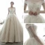 Meilleur Champagne Robe De Mariée 2019 Robe Boule De l'épaule Manches Courtes Dos Nu Glitter Tulle Cathedral Train Volants