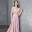 Luxe Rose Bonbon Transparentes Robe De Soirée 2019 Princesse Col Haut Sans Manches Appliques En Dentelle Perlage Gland Train De Balayage Volants Dos Nu Robe De Ceremonie