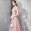Elegante Pearl Rosa Abendkleider 2019 A Linie Tiefer V-Ausschnitt Kurze Ärmel Applikationen Spitze Perlenstickerei Sweep / Pinsel Zug Rüschen Rückenfreies Festliche Kleider