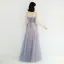 Elegante Himmelblau Pearl Rosa Abendkleider 2019 A Linie Spaghettiträger Ärmellos Pailletten Perlenstickerei Lange Rüschen Rückenfreies Festliche Kleider