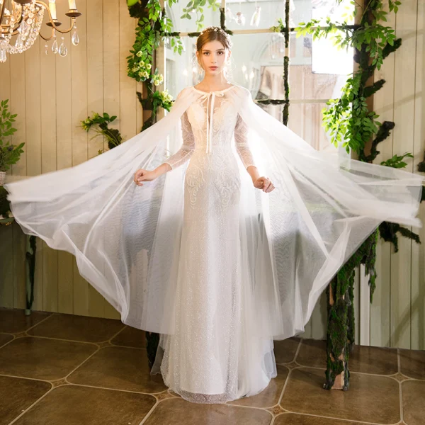cream ivory wedding dress Carla Ruched Gown / Cream Ivory | MESHKI