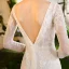 Meilleure Ivoire Transparentes Robe De Mariée Avec Châle 2019 Trompette / Sirène Encolure Dégagée 3/4 Manches Dos Nu Appliques En Dentelle Perlage Train De Balayage Volants