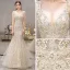 High-end Gold Evening Dresses  2019 Trumpet / Mermaid Deep V-Neck Sleeveless Beading Pearl Rhinestone Feather Floor-Length / Long Ruffle Backless Formal Dresses