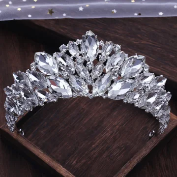 Luksus Sølv Rhinestone Tiara Bryllup Tilbehør 2019 Har Tilbehor