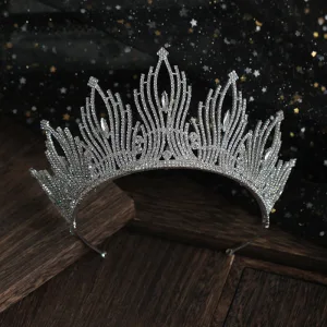 Chic Belle Argenté Faux Diamant Tiare Mariage Accessorize 2019 Accessoire Cheveux Mariage