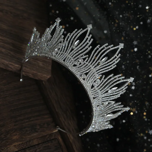 Chic / Belle Argenté Faux Diamant Tiare Mariage Accessorize 2019 Accessoire Cheveux Mariage