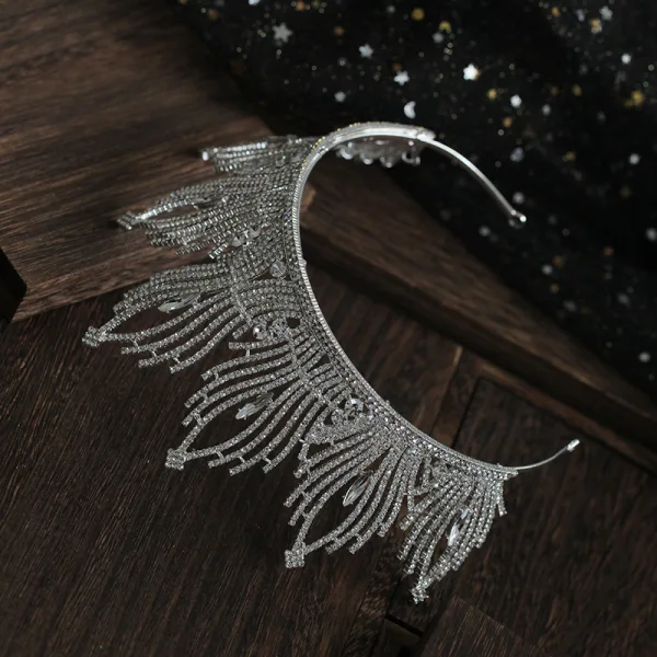 Chic / Belle Argenté Faux Diamant Tiare Mariage Accessorize 2019 Accessoire Cheveux Mariage