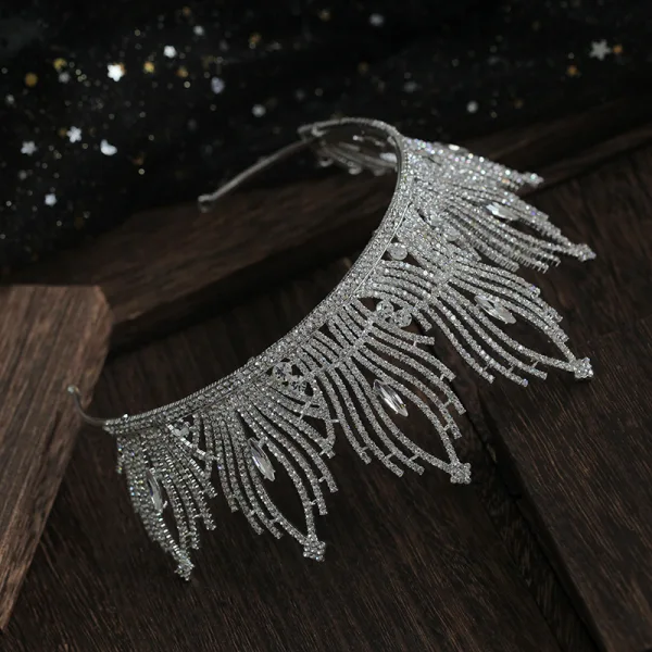 Chic / Belle Argenté Faux Diamant Tiare Mariage Accessorize 2019 Accessoire Cheveux Mariage
