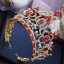 Luxury / Gorgeous Gold Tiara Red Rhinestone Pearl Metal Accessories 2019 Bridal Hair Accessories