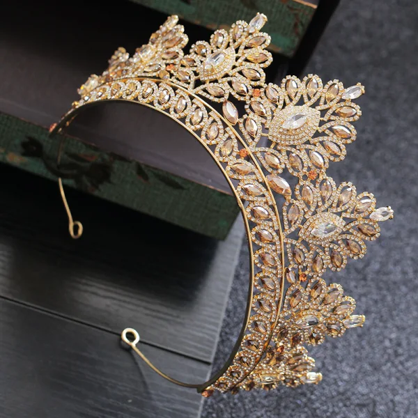 Chic / Belle Doré Faux Diamant Tiare Accessorize 2019 Accessoire Cheveux Mariage