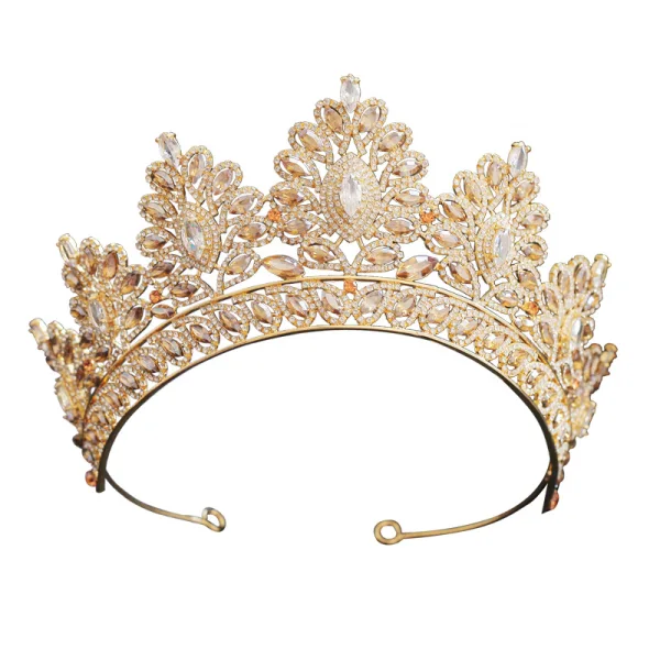 Chic / Belle Doré Faux Diamant Tiare Accessorize 2019 Accessoire Cheveux Mariage