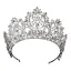 Vintage / Retro Silver Rhinestone Tiara Wedding Accessories 2019 Bridal Hair Accessories