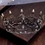 Vintage Barokowy Czarne Tiara Rhinestone Akcesoria 2019 Metal Tiara