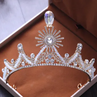 Fine Sølv Rhinestone Beading Tiara Bryllup Tilbehør 2019