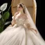 Schöne Champagner Brautkleider / Hochzeitskleider 2019 A Linie Off Shoulder Geschwollenes Kurze Ärmel Rückenfreies Applikationen Spitze Pailletten Perlenstickerei Kathedrale Schleppe Rüschen