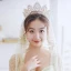 Luxury / Gorgeous Gold Tiara Earrings Wedding Veils Bridal Jewelry 2019 Metal Pearl Rhinestone Wedding Accessories