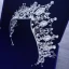 Snygga / Fina Silver Tiara Metall Beading Kristall Rhinestone Brud Huvudbonad 2019
