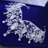 Chic / Beautiful Silver Tiara Metal Beading Crystal Rhinestone Bridal Hair Accessories 2019