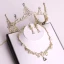 Fine Gull Tiara Halskjede Øredobber Brudesmykker 2019 Metall Beading Krystall Rhinestone Bryllup Tilbehør