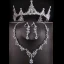 Fine Gull Tiara Halskjede Øredobber Brudesmykker 2019 Metall Beading Krystall Rhinestone Bryllup Tilbehør