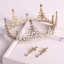Fine Gull Tiara Halskjede Øredobber Brudesmykker 2019 Metall Beading Krystall Rhinestone Bryllup Tilbehør