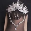 Luxury / Gorgeous Gold Tiara Earrings Necklace Bridal Jewelry 2019 Metal Rhinestone Beading Wedding Accessories