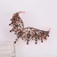 Vintage Barokk Svart Tiara 2019 Metall Beading Rhinestone Har Tilbehor