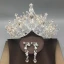 Fine Gull Tiara Halskjede Øredobber Brudesmykker 2019 Metall Beading Rhinestone Bryllup Tilbehør