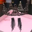 Vintage Barokowy Czarne Biżuteria Ślubna 2019 Metal Tiara Kutas Kolczyki Rhinestone Ślub Akcesoria