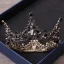 Vintage Barokowy Czarne Biżuteria Ślubna 2019 Metal Tiara Kutas Kolczyki Rhinestone Ślub Akcesoria