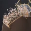Charming Gold Bridal Jewelry 2019 Metal Crystal Sequins Tiara Earrings Wedding Accessories